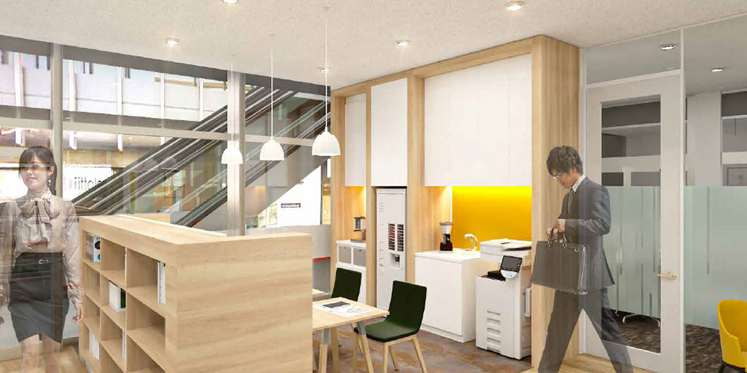 静岡支店の内観