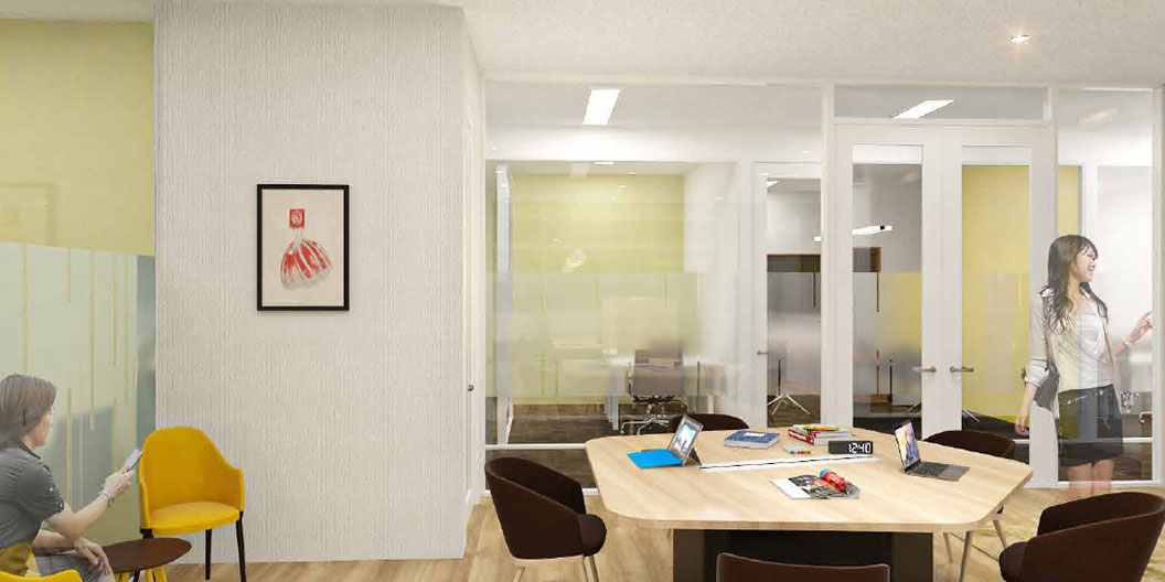 静岡支店の内観